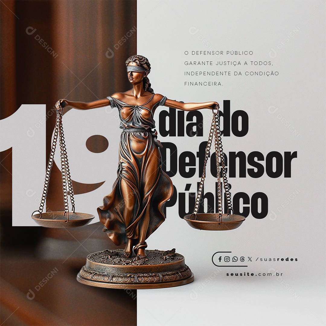 Dia do Defensor Público 19 de Maio Independente da Condição Social Media PSD Editável