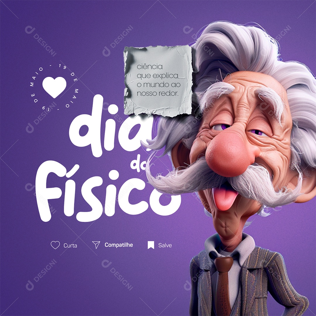 Physicist's Day May 19th Social Media PSD Editable