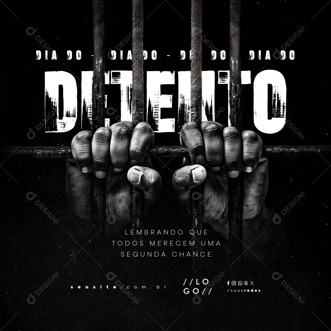 Dia do Detento 24 de Maio Social Media PSD Editável