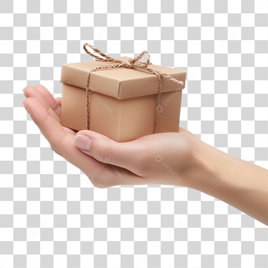 Hand Holding Transparent PNG Gift Box