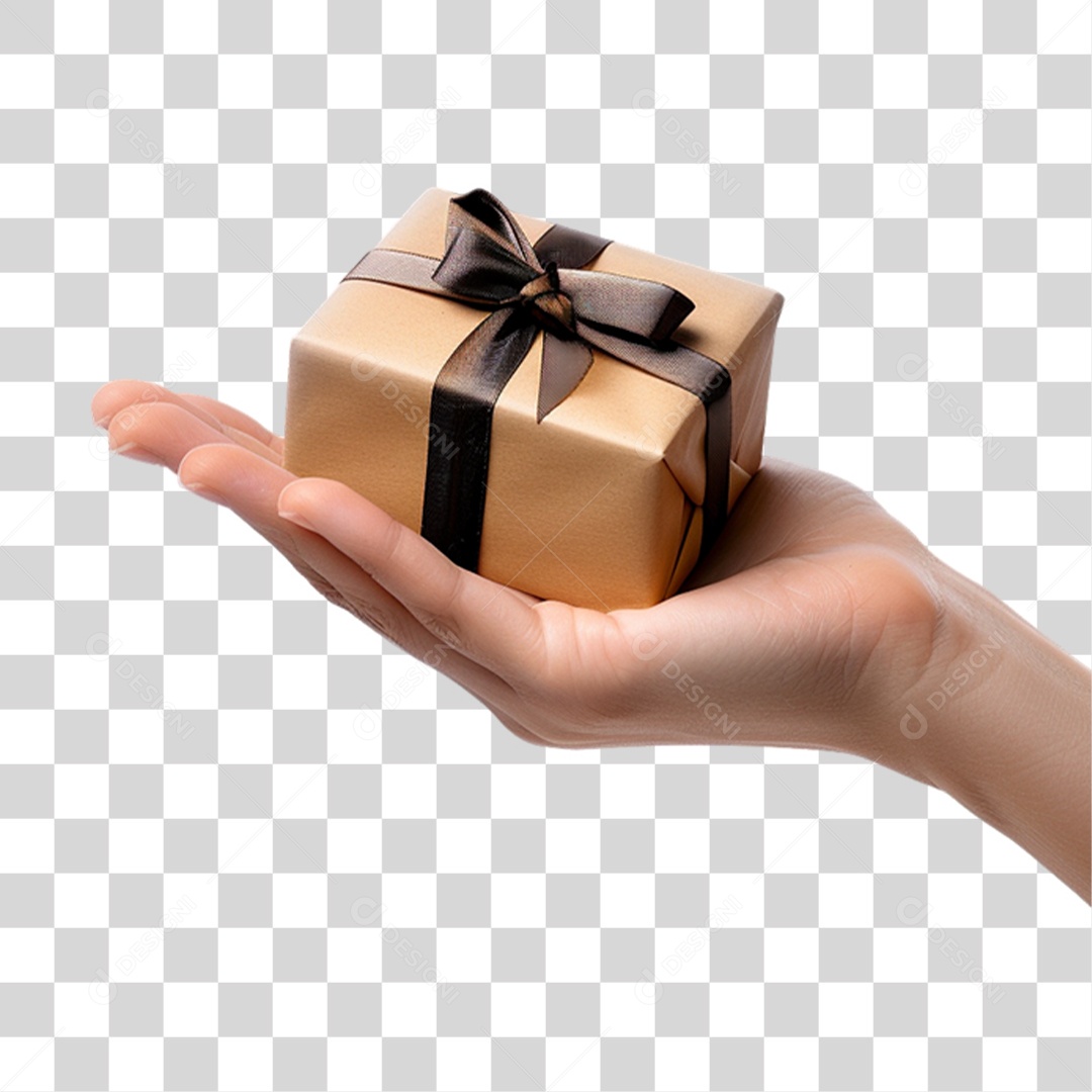 Hand Holding Transparent PNG Gift Box