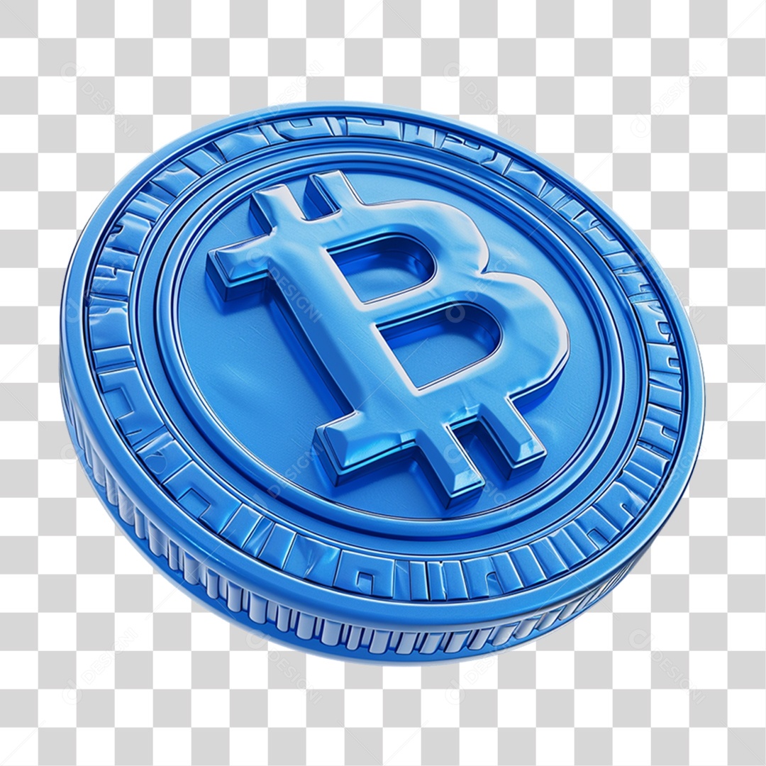 Moeda Digital Bitcoin PNG Transparente