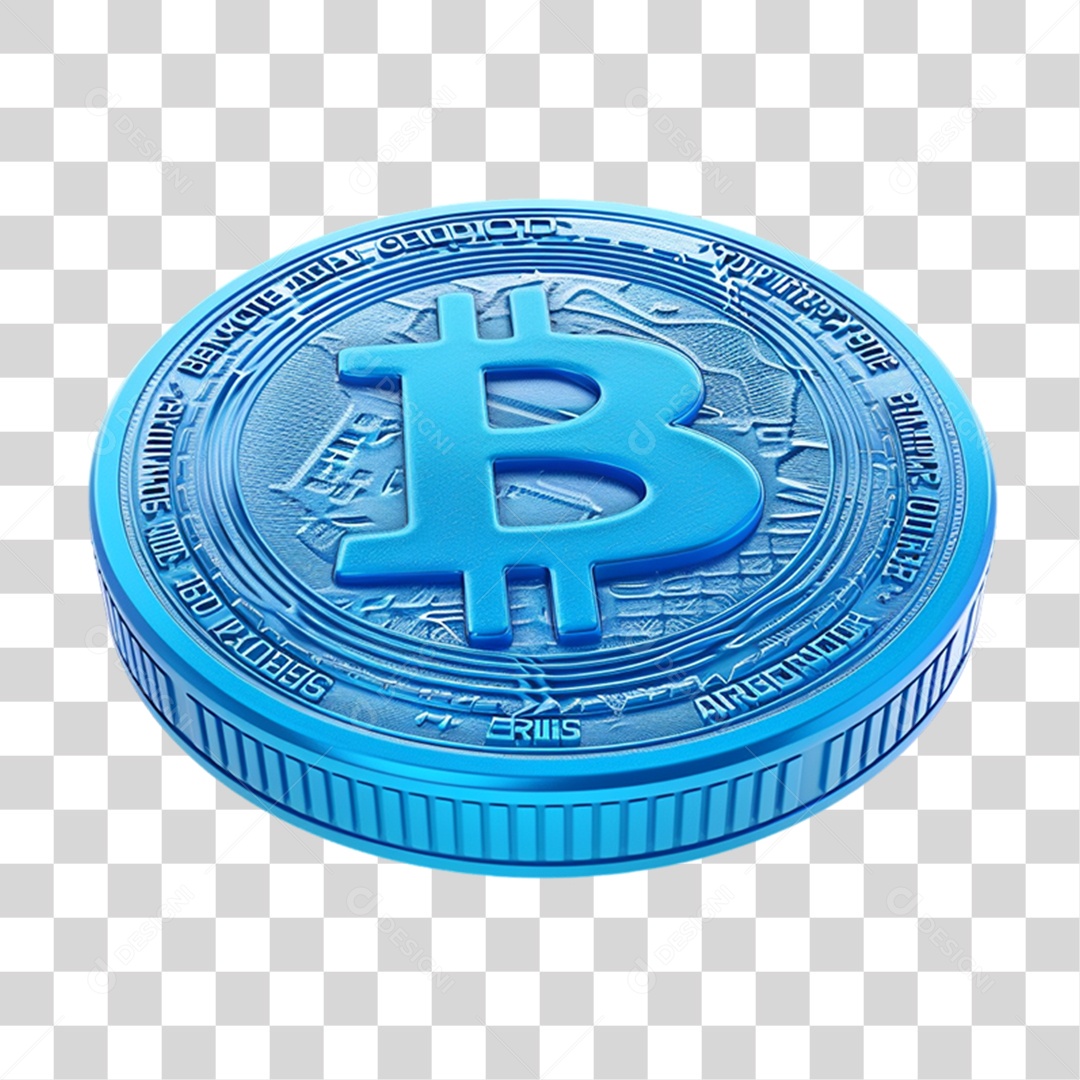 Moeda Digital Bitcoin PNG Transparente