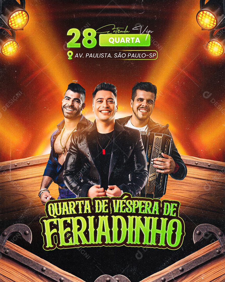 Flyer Quarta de Véspera de Feriadinho Social Media PSD Editável