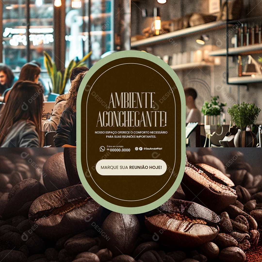 Coffee Shop Environment Social Media Editable PSD