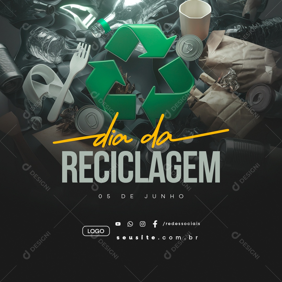 Dia da Reciclagem 05 de Junho Social Media PSD Editável