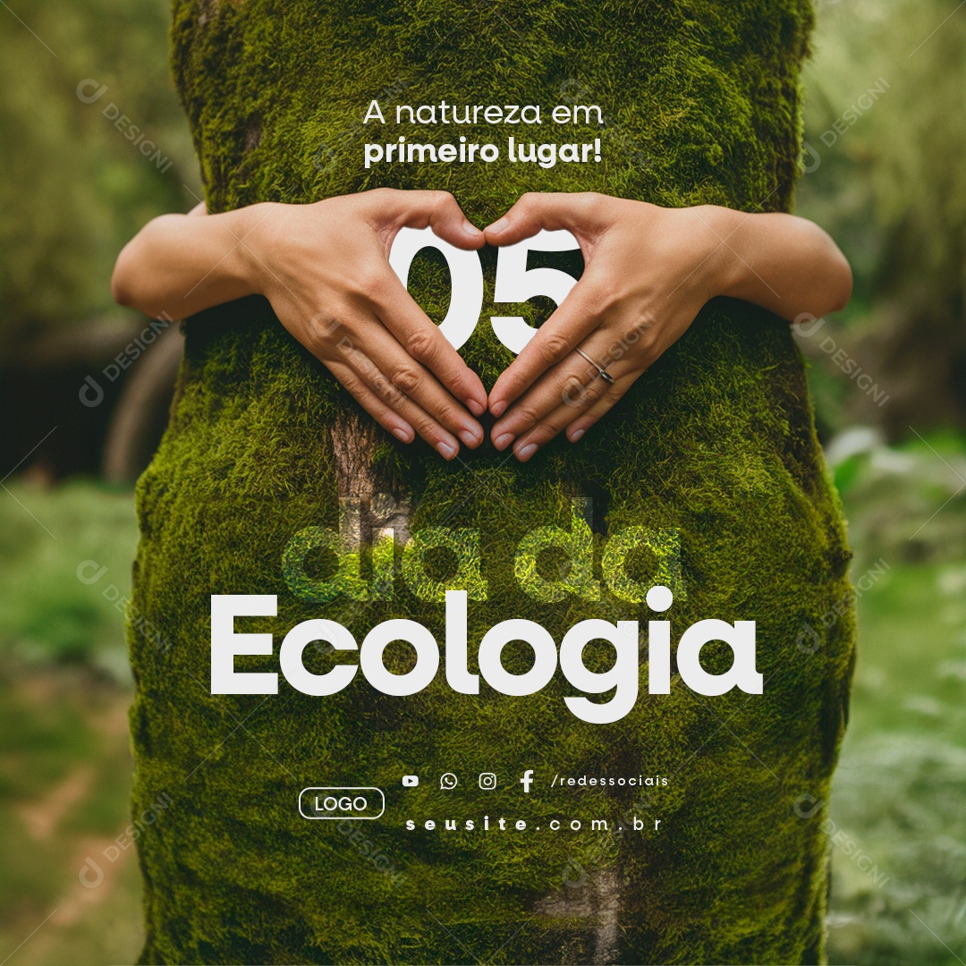 Dia da Ecologia 05 De Junho A Natureza em Primeiro Lugar Social Media PSD Editável