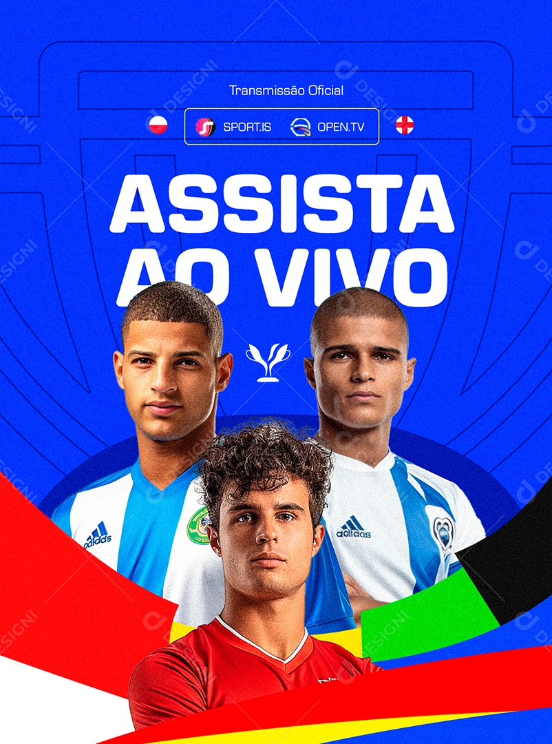 Euro 2024 Assista Ao Vivo Transmissão Oficial Social Media PSD Editável