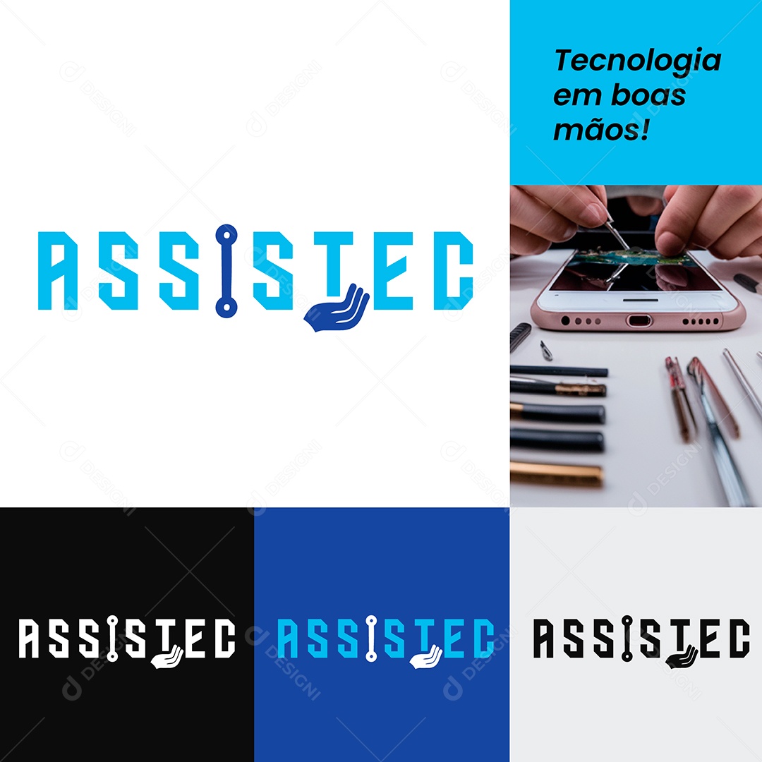 Logo Assistência Técnica Vetor Ai + EPS Editável