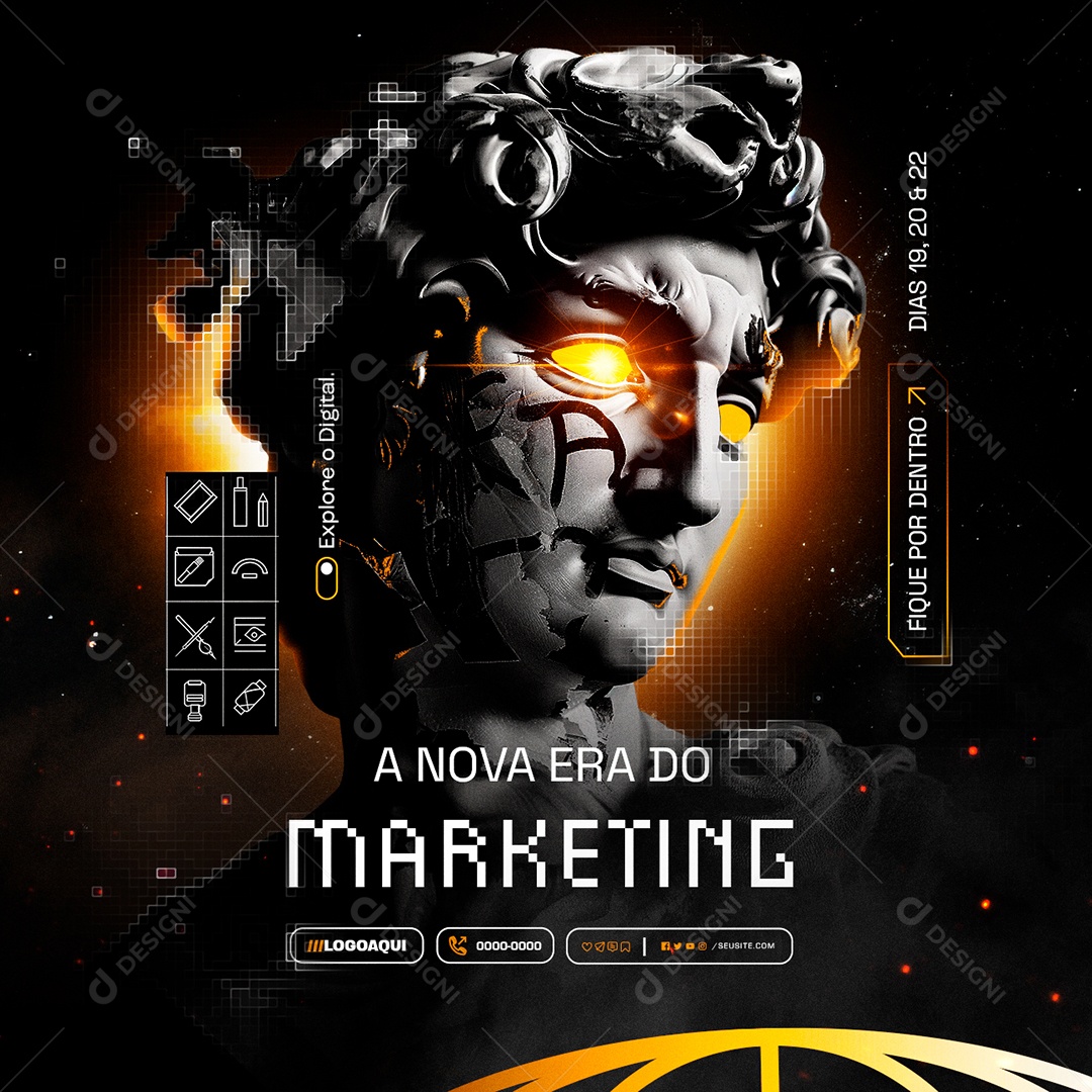 Social Media Digital A Nova Era do Marketing PSD Editável