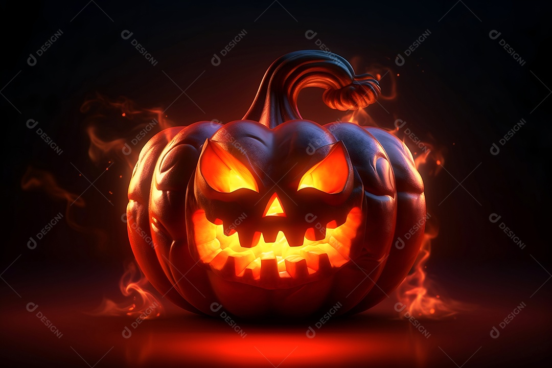 Halloween Pumpkin Bright Bottom Rendering