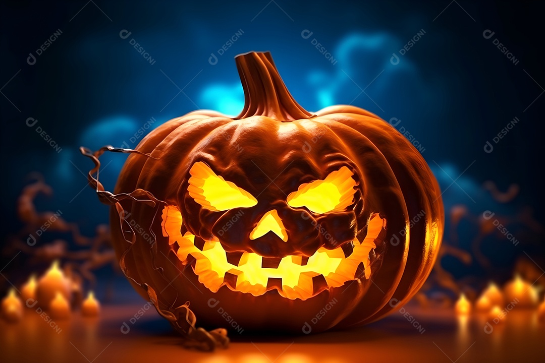 Halloween Pumpkin Bright Bottom Rendering