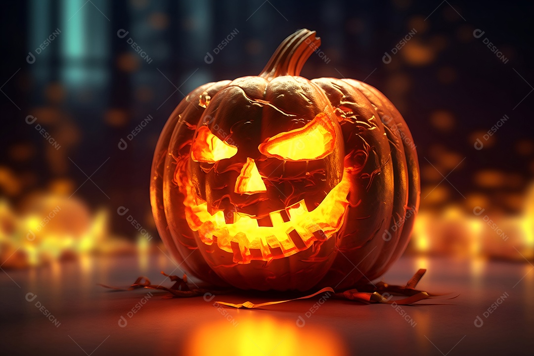 Halloween Pumpkin Bright Bottom Rendering