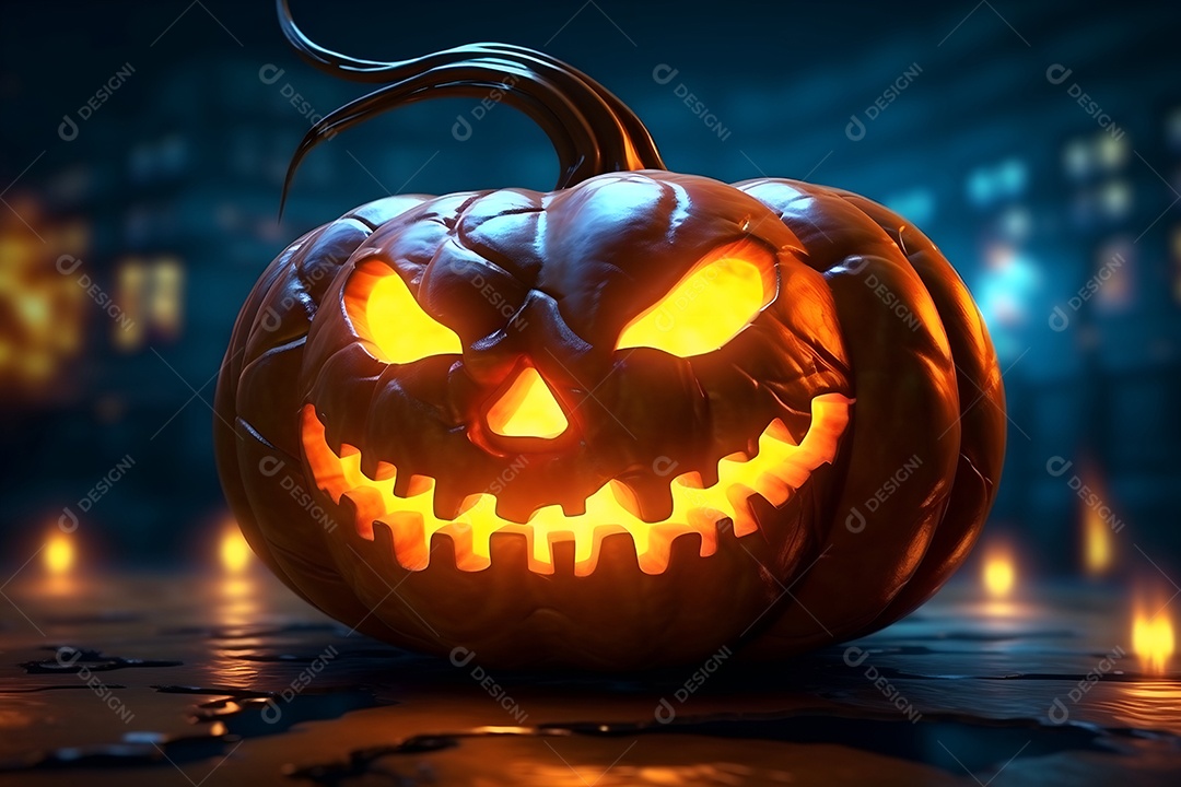 Halloween Pumpkin Bright Bottom Rendering