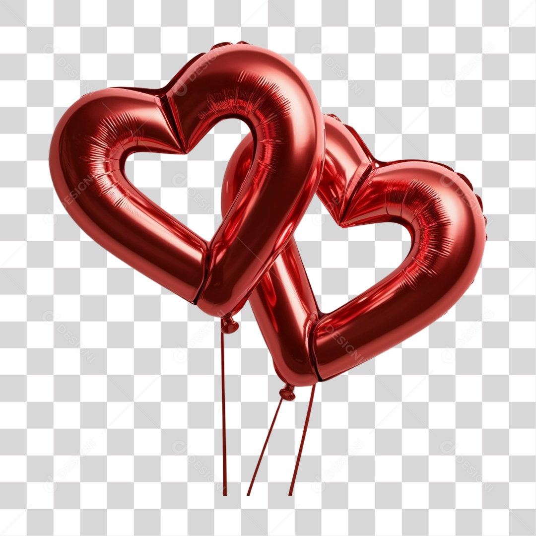 Transparent PNG Heart Balloons 3D Element