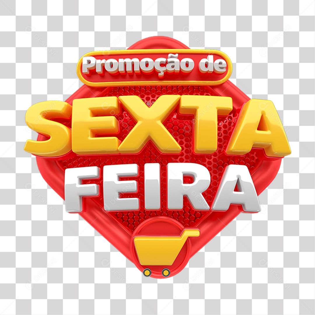 Selo 3D Promoção de Sexta Feira PNG Transparente