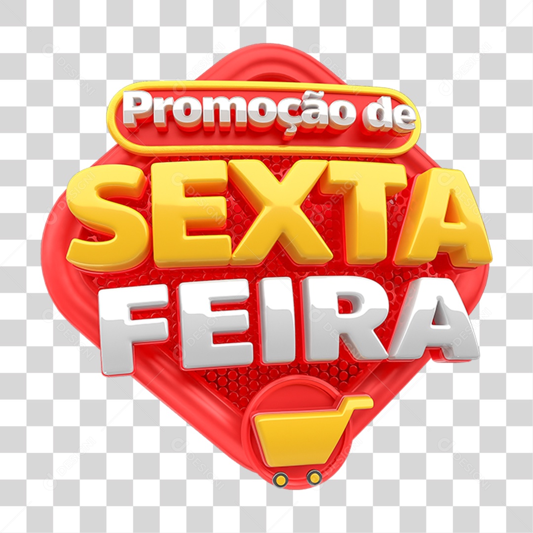 Selo 3D Promoção de Sexta Feira PNG Transparente