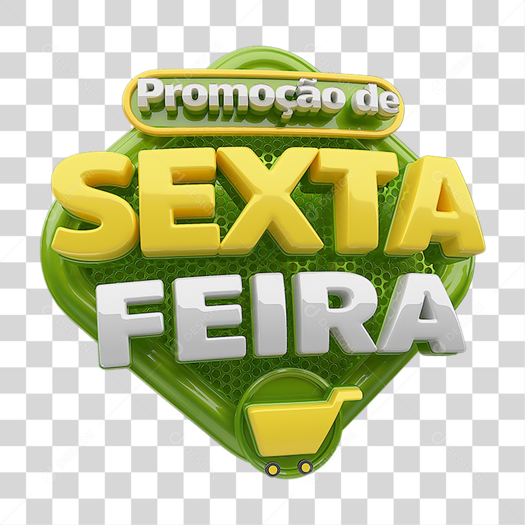 Selo 3D Promoção de Sexta Feira PNG Transparente