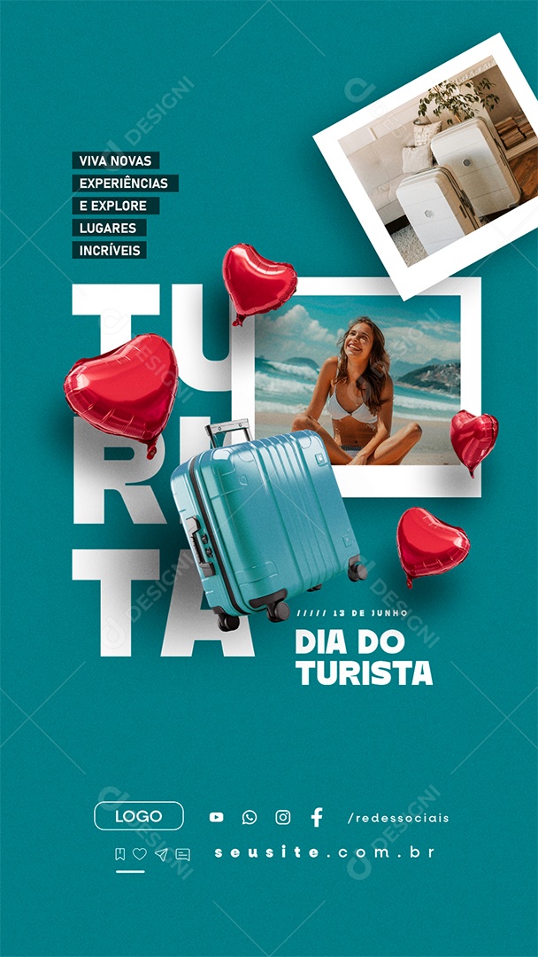 Story Dia Do Turista 13 De Junho Social Media PSD Editável