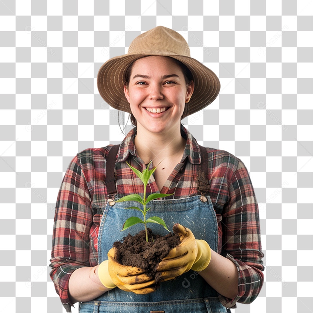 Mulher Agricultora PNG Transparente