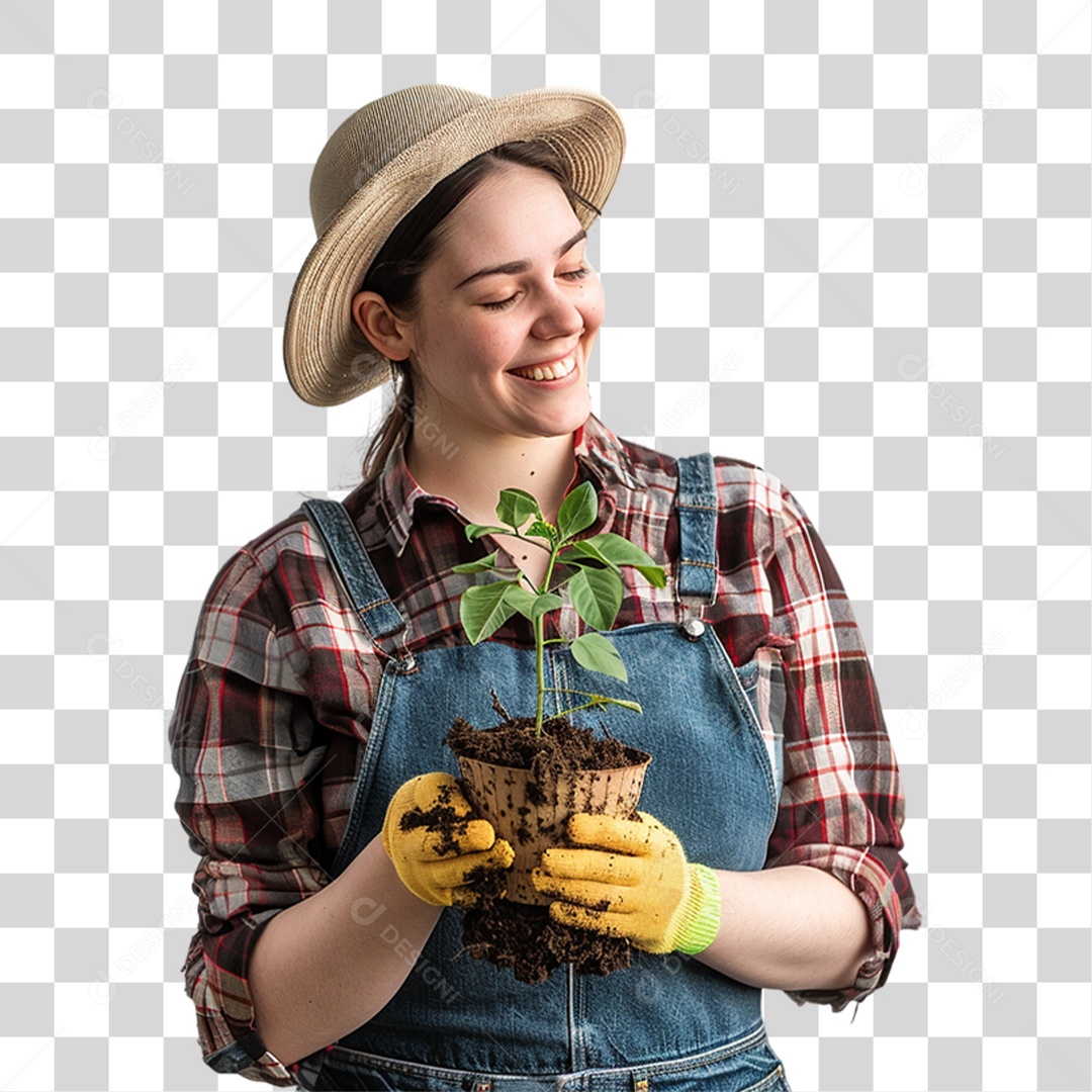 Mulher Agricultora PNG Transparente