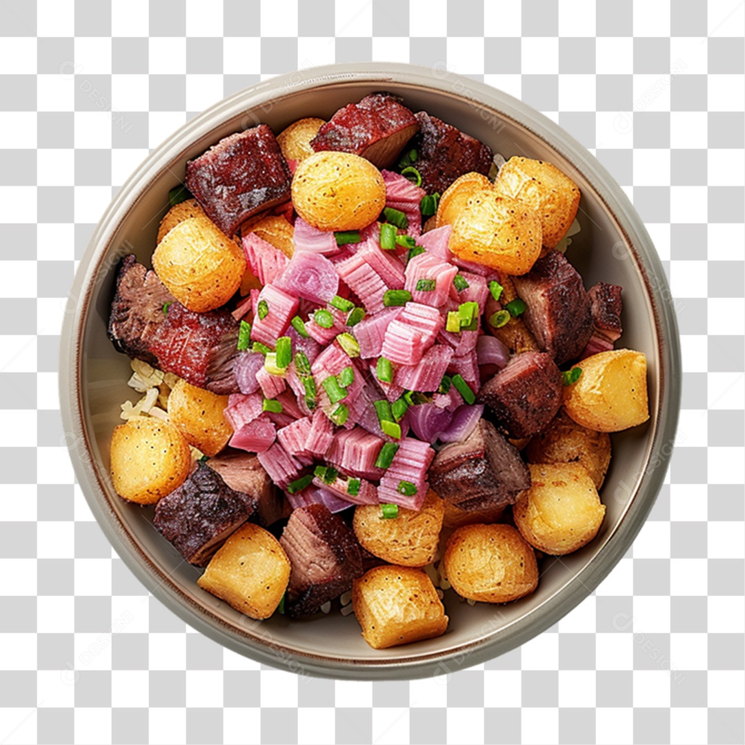 Manioc Portion with Liver Transparent PNG