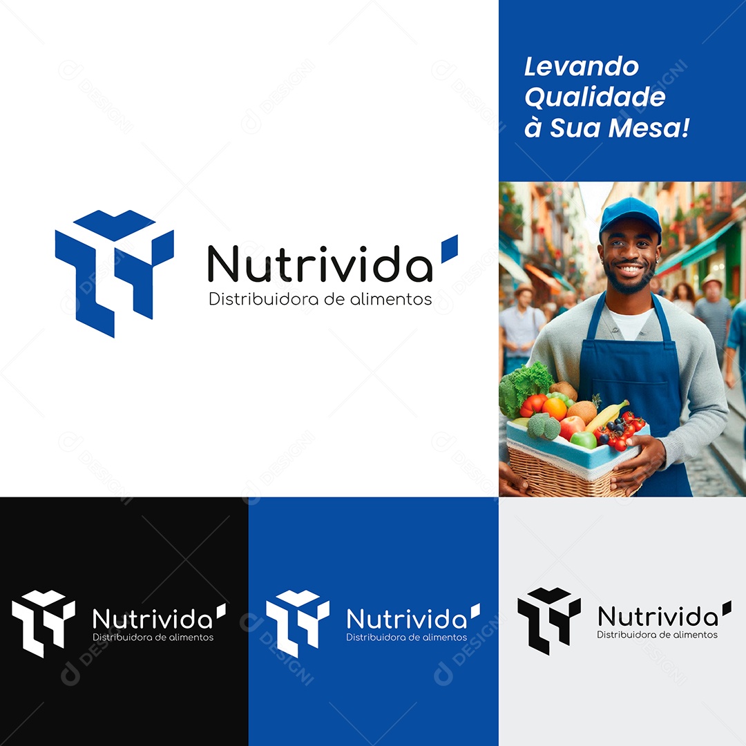 Logo Distribuidora de Alimentos Vetor Ai + EPS Editável