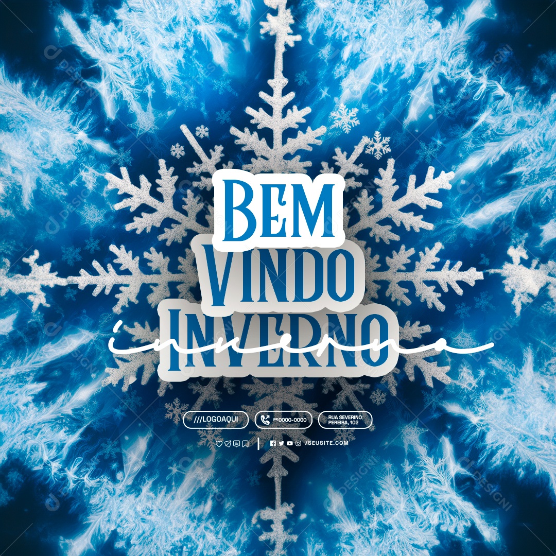 Bem Vindo Inverno Social Media PSD Editável