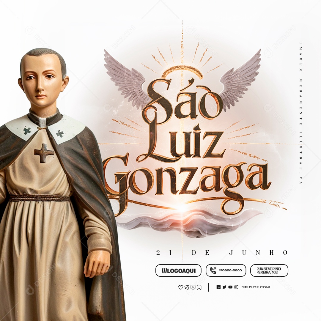 Social Media Dia de São Luis Gonzaga 21 de Junho PSD Editável