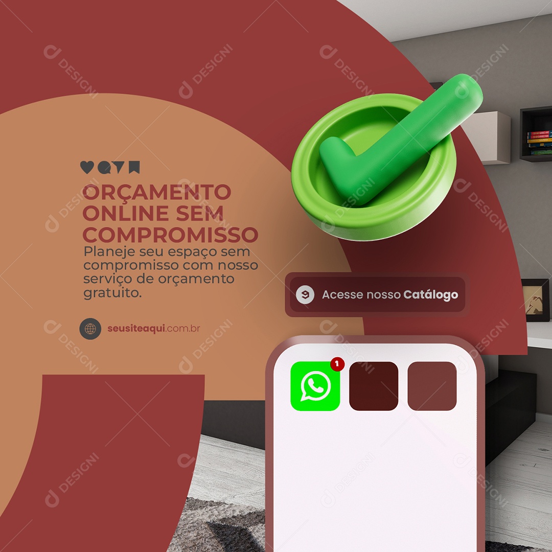 Orçamento Online sem Compromisso Social Media PSD Editável