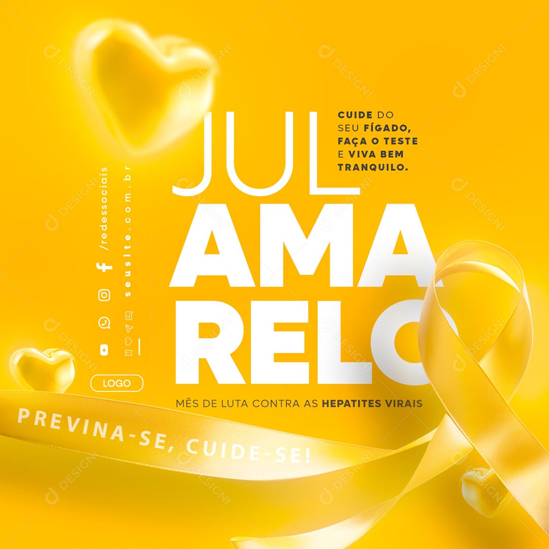 Julho Amarelo Social Media PSD Editável