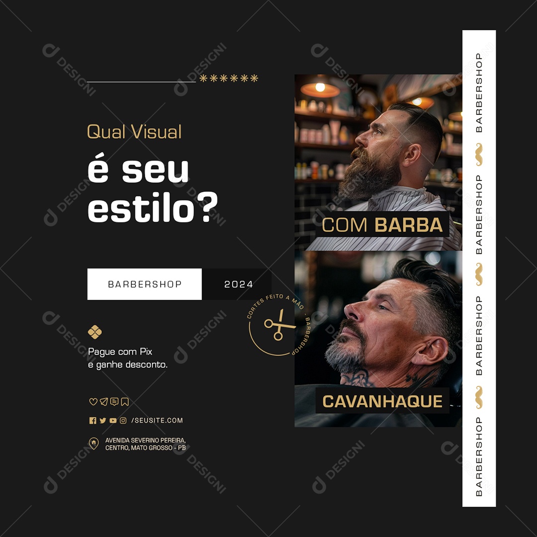 Qual Visual é seu Estilo Social Media PSD Editável