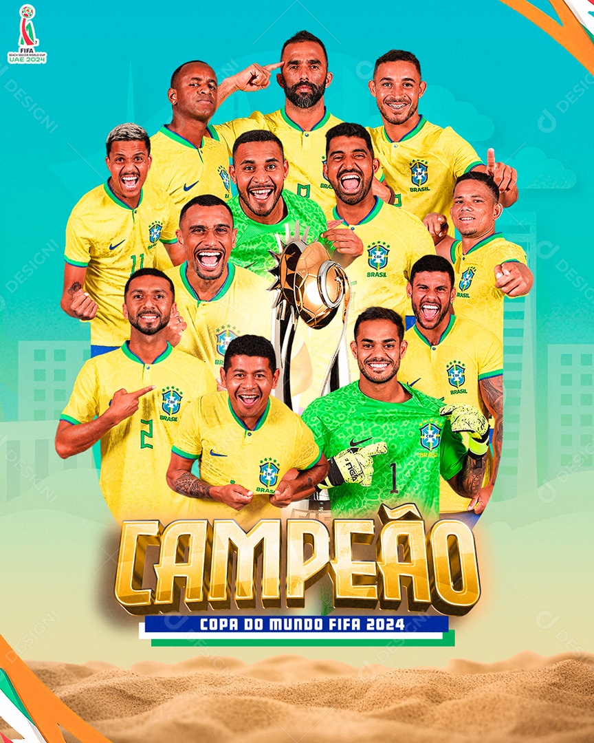 Flyer Brasil Campeão Copa Mundo Futebol de Areia [download] - Designi