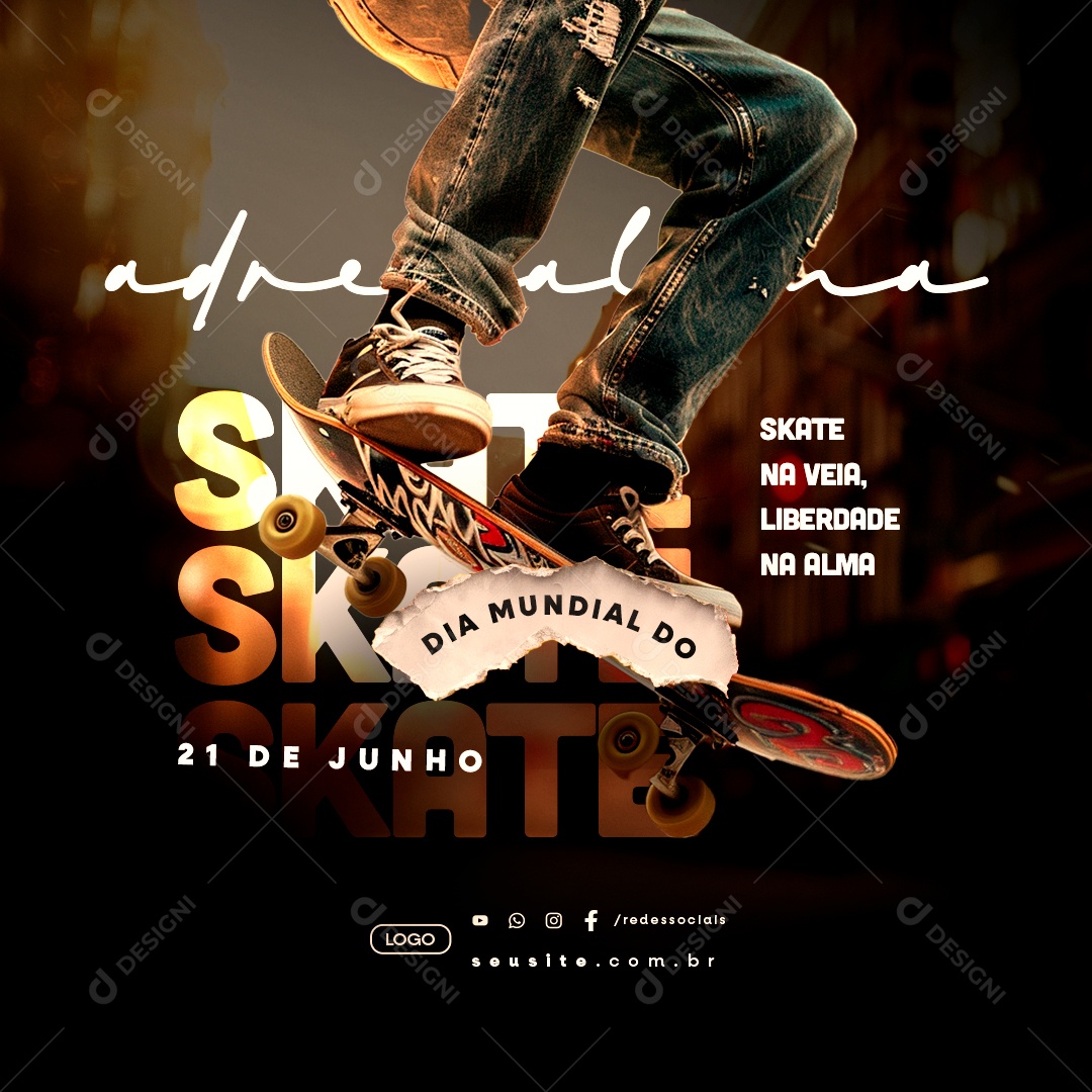 Skate Day June 21st Social Media PSD Editable