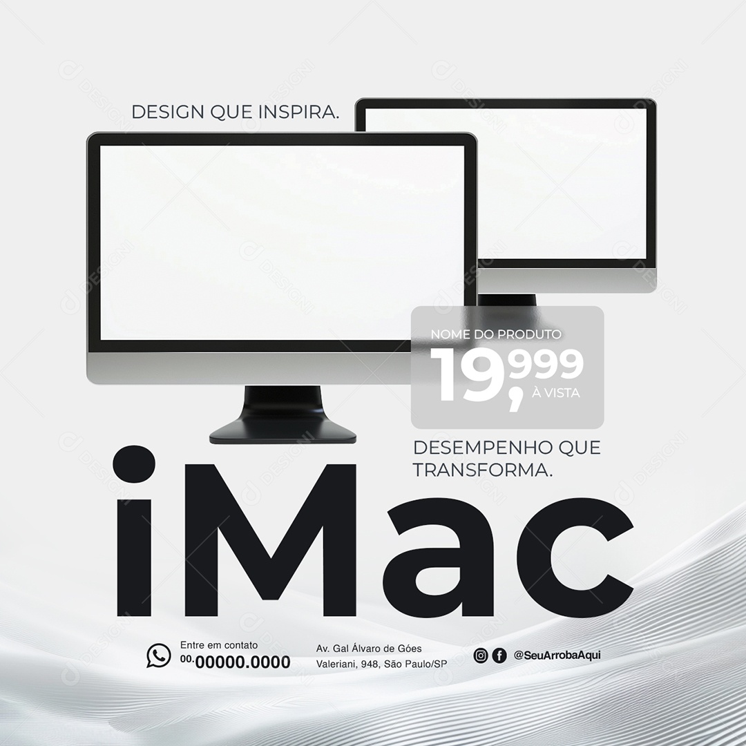 Apple Store Imac Social Media PSD Editable