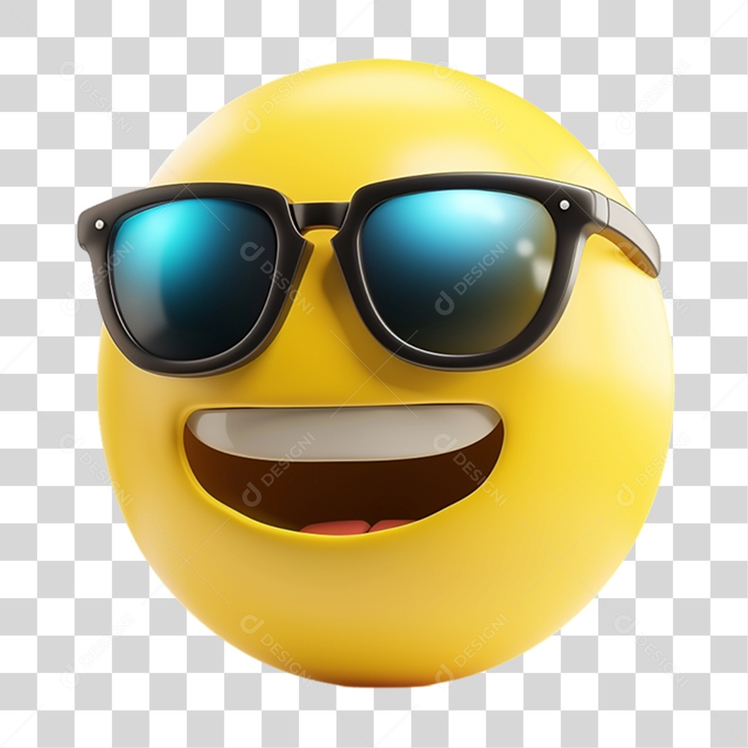 Elemento 3D Emoji Reações Emoções PNG Transparente