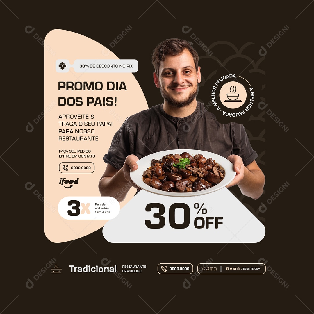 Promo Dia dos Pais Social Media PSD Editável