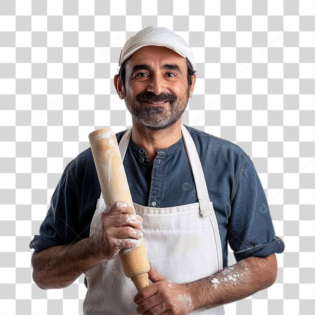 Homem Padeiro Confeiteiro PNG Transparente