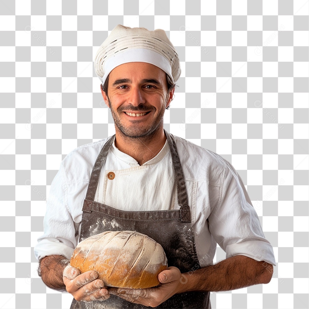 Homem Padeiro Confeiteiro PNG Transparente