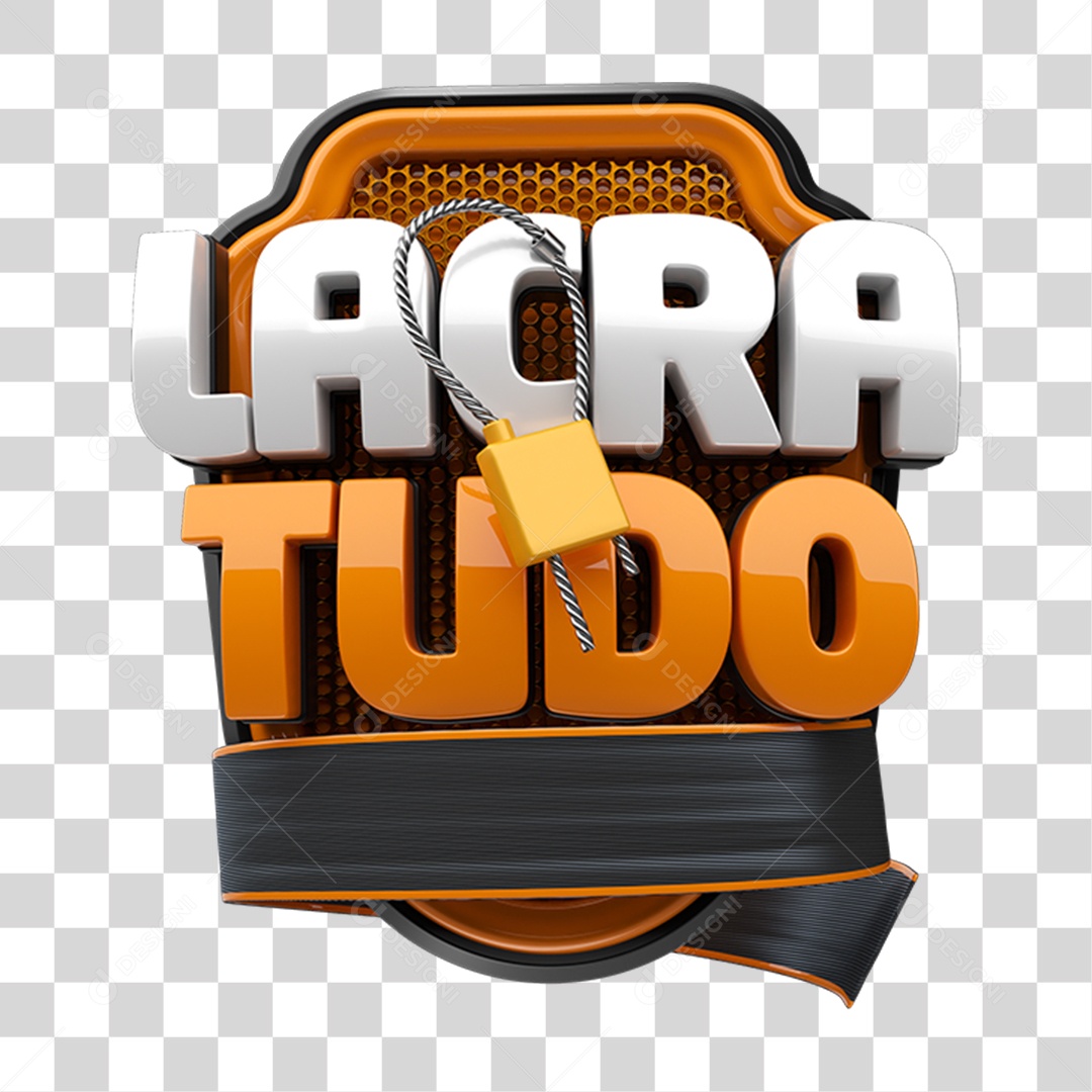 Selo 3D Lacra Tudo PNG Transparente