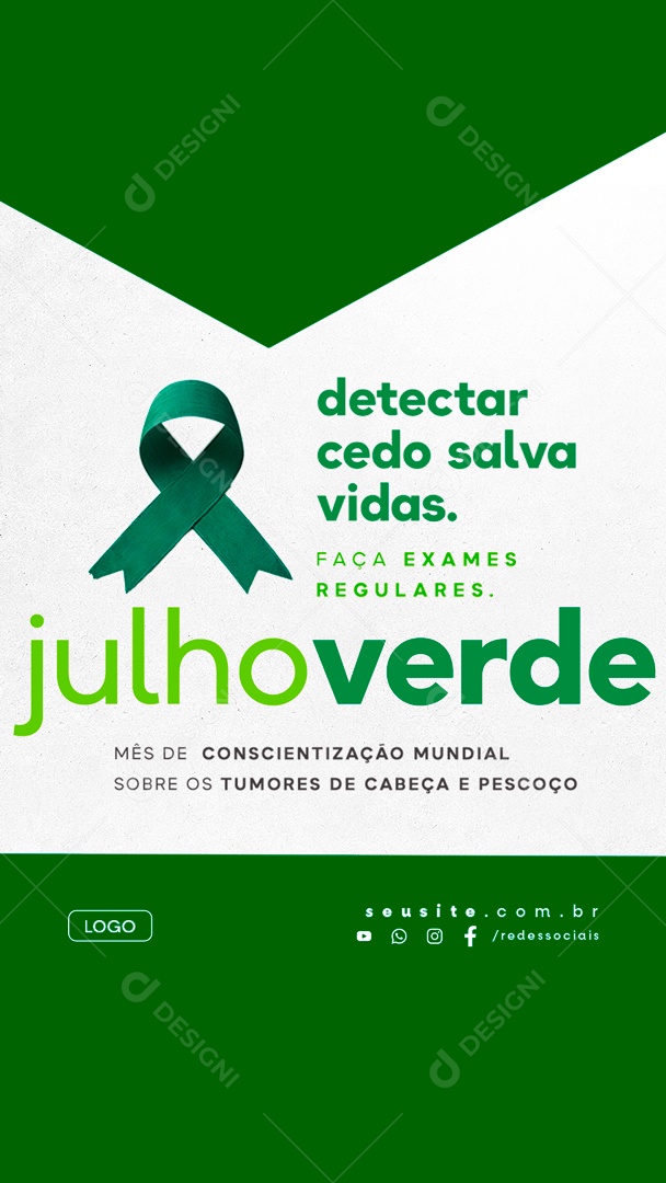 Story Julho Verde Mês de Conscientização Mundial Social Media PSD Editável