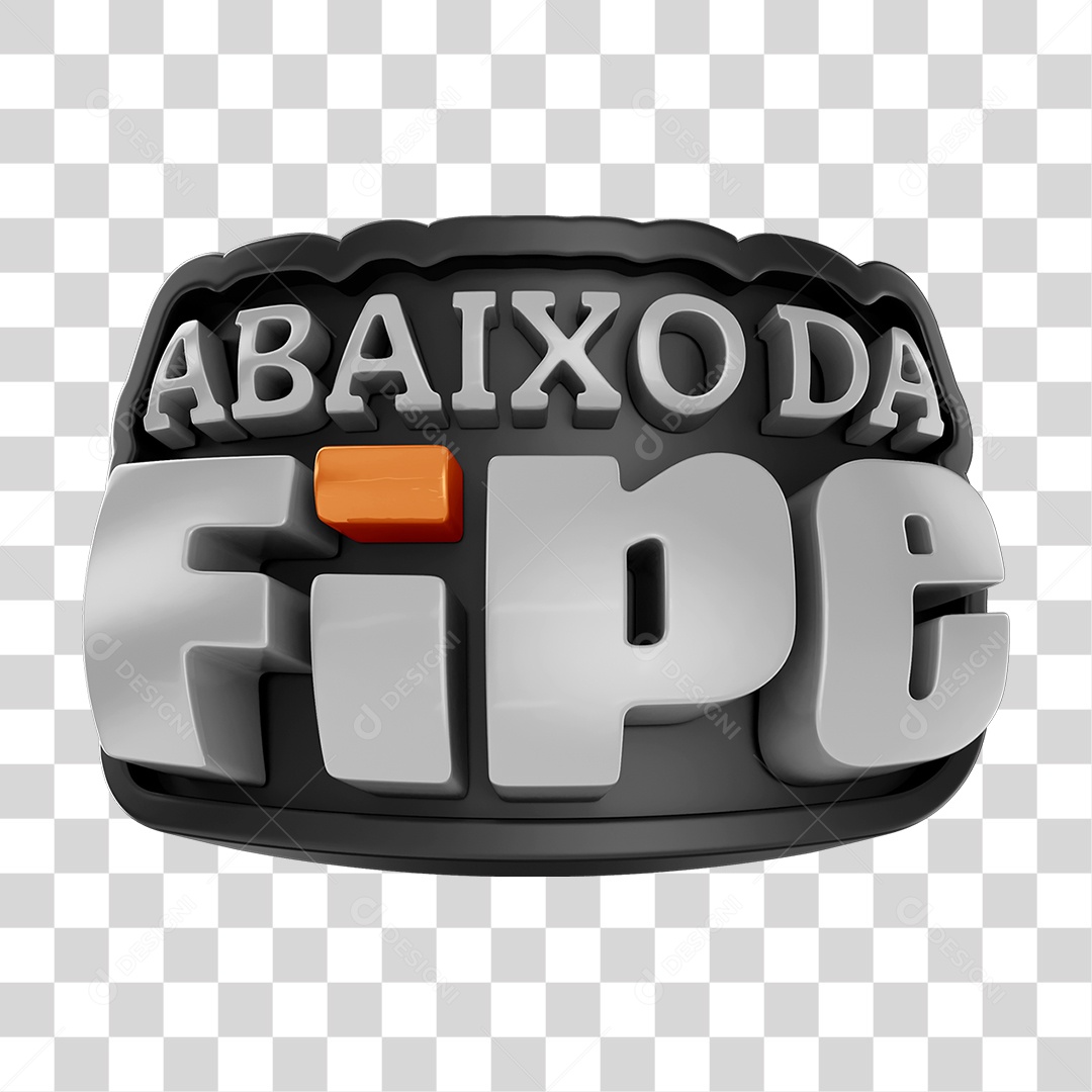 Selo 3D Abaixo da Fipe PNG Transparente