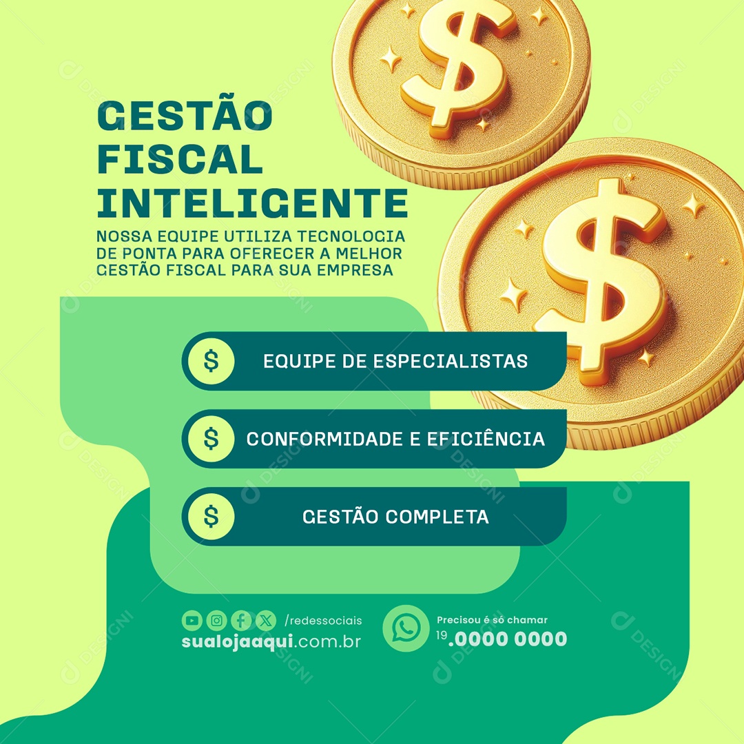 Gestão Fiscal Inteligente Social Media PSD Editável