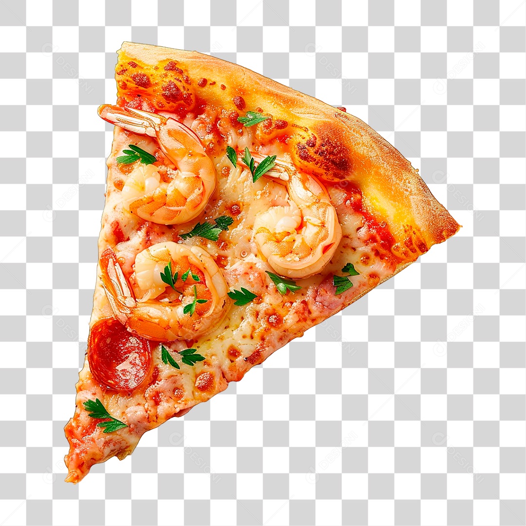 3D Element Fatia Pizza PNG Transparent