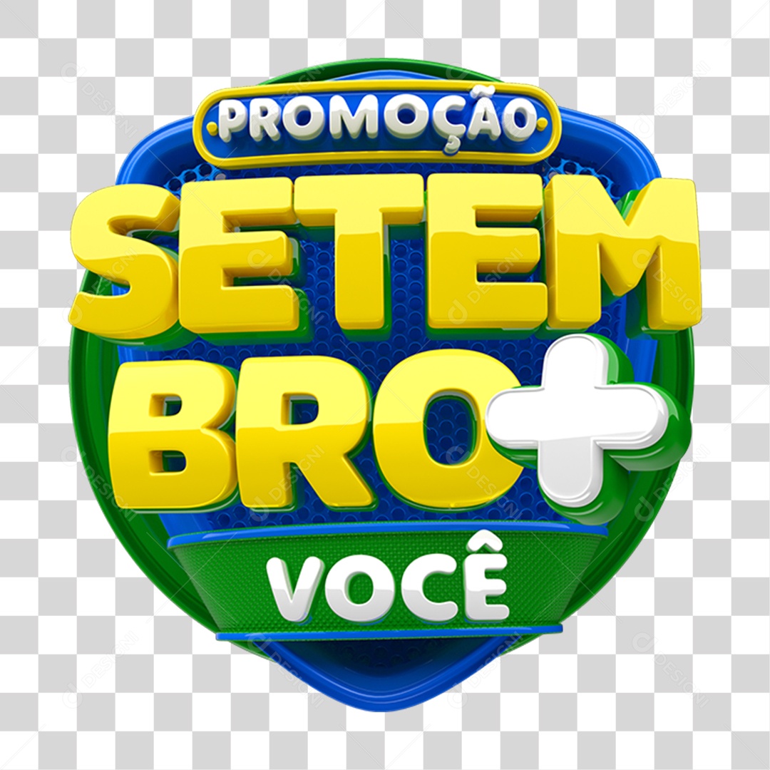 Selo 3D Promoção Setembro + Você PNG Transparente