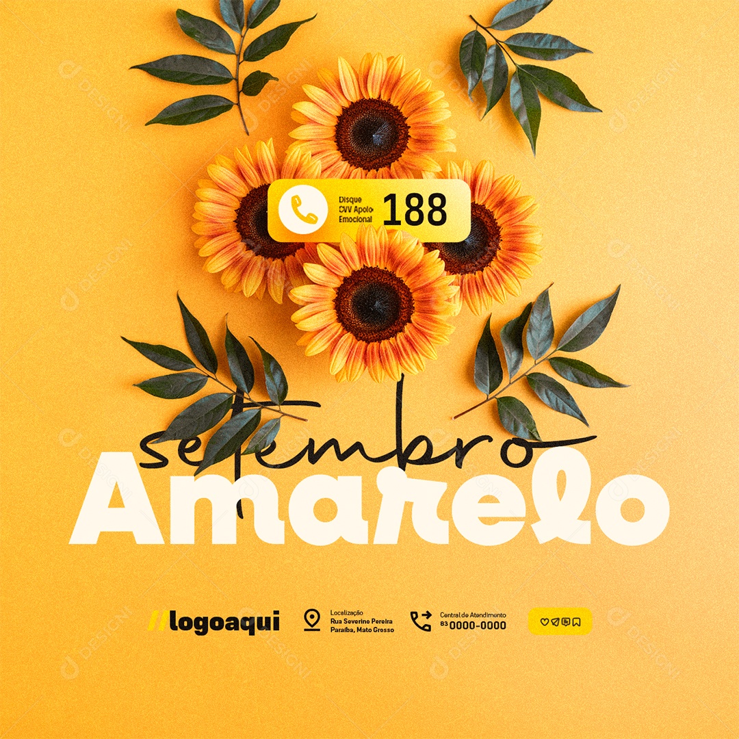 Setembro Amarelo Social Media PSD Editável