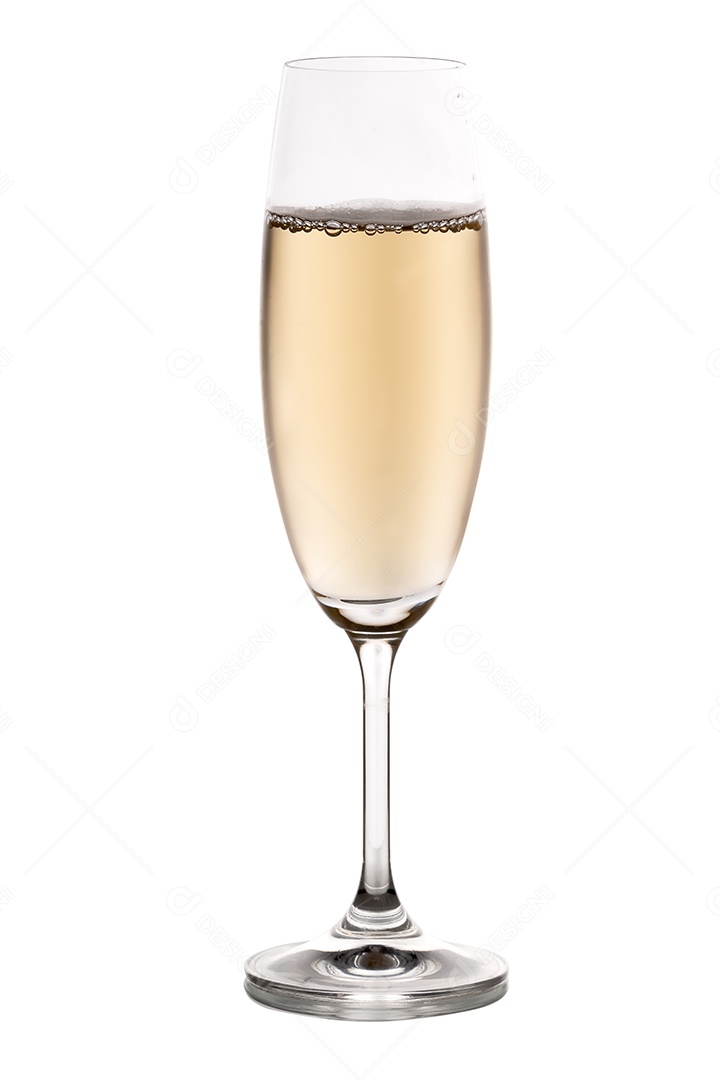 Glass cup with champagne