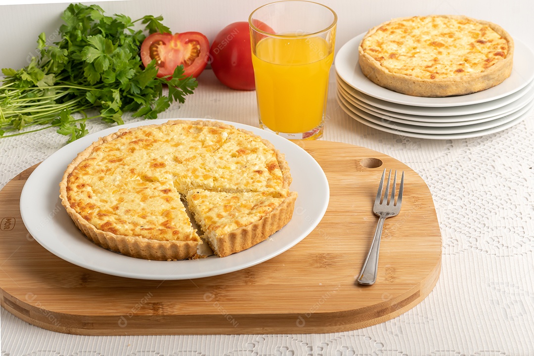 Torta quiche de queijo