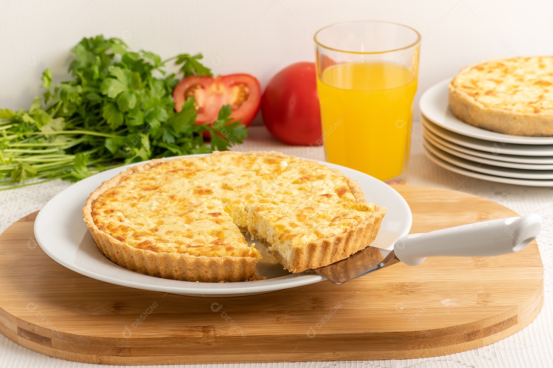 Torta quiche de queijo