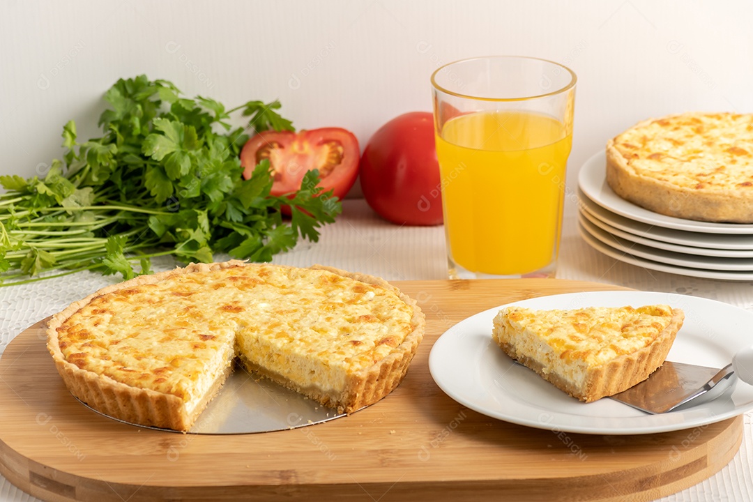 Torta quiche de queijo